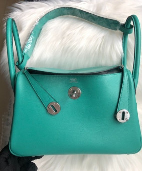 에르메스 린디백26 블루다온 은장 스위프트